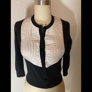 Anthropologie tuxedo cashmere blend cardigan.